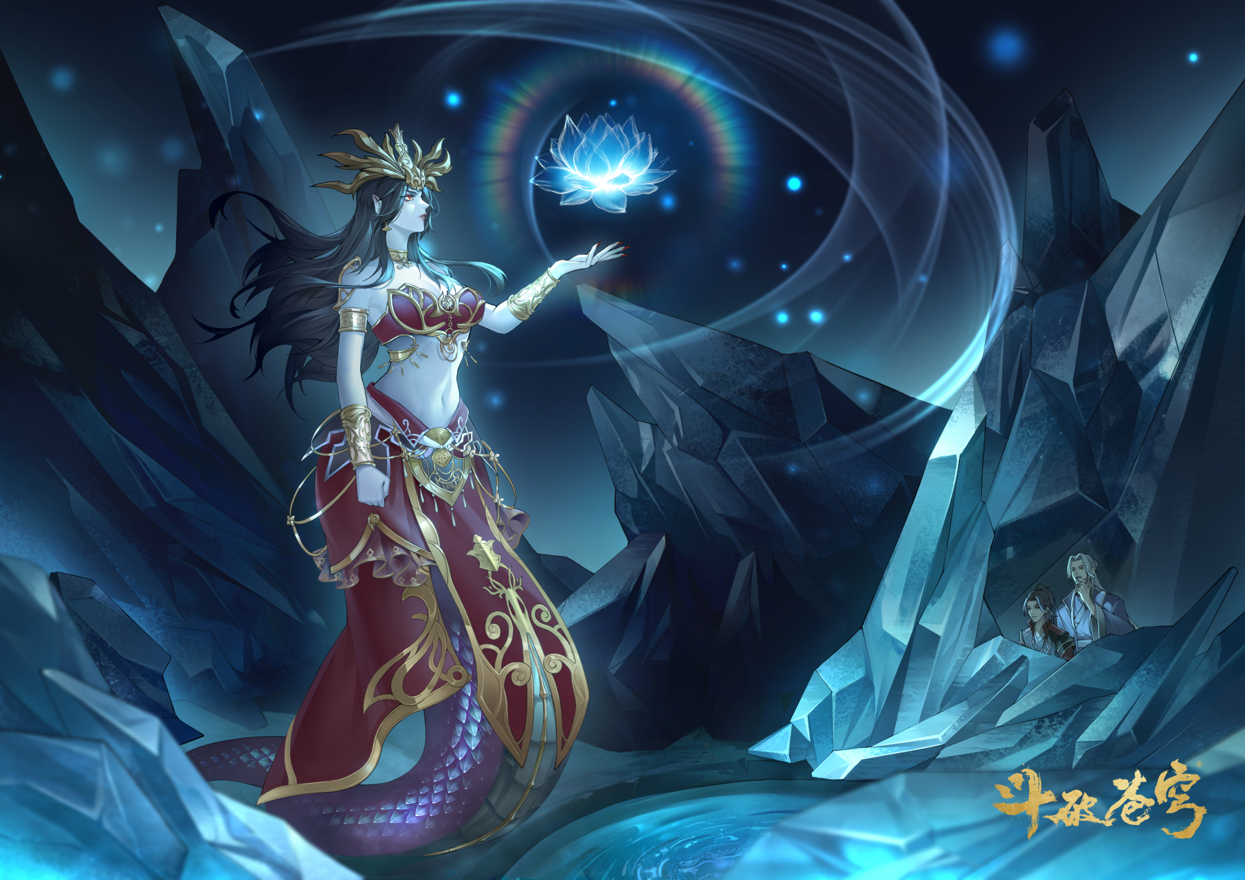 萧炎和药老,你们是在看异火呢,还是看女王呢?#斗破苍穹三上云岚宗