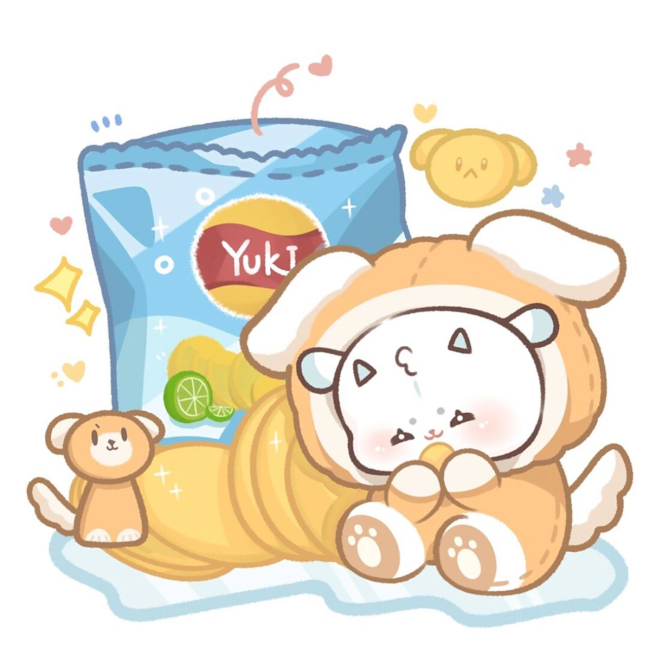 小羊吃薯片可爱头像分享  超级萌的小羊头像来啦!