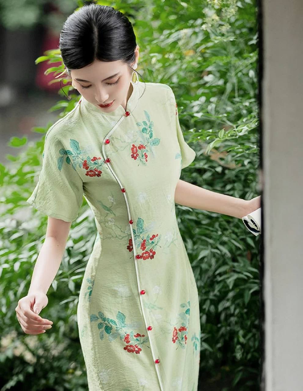 富贵高贵花朵|||充满古韵的盛开花朵图案,温柔优雅   珍珠旗袍纽扣