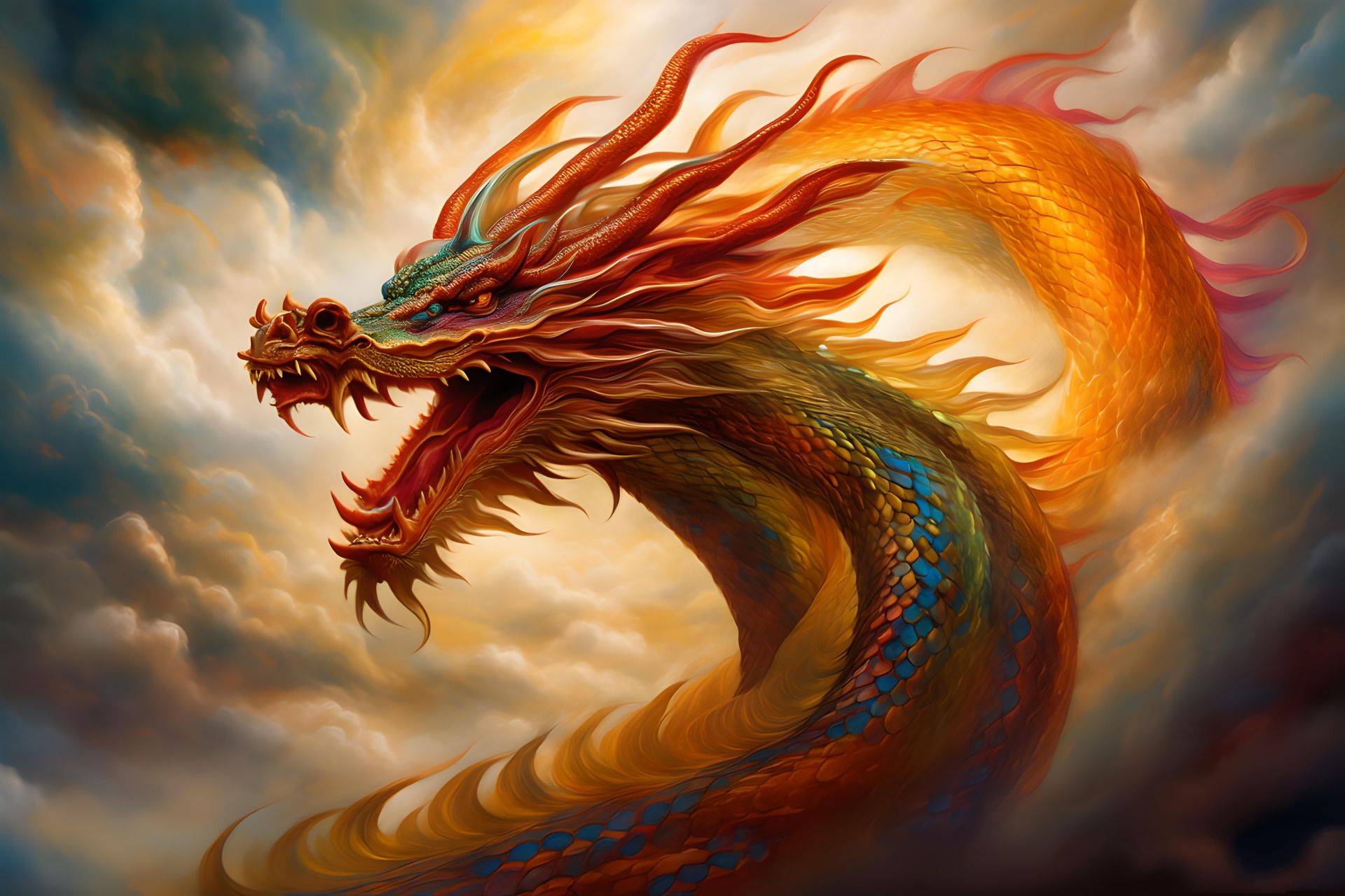 中国龙#二次元##动漫##龙# ##壁纸##动漫壁纸##炫酷