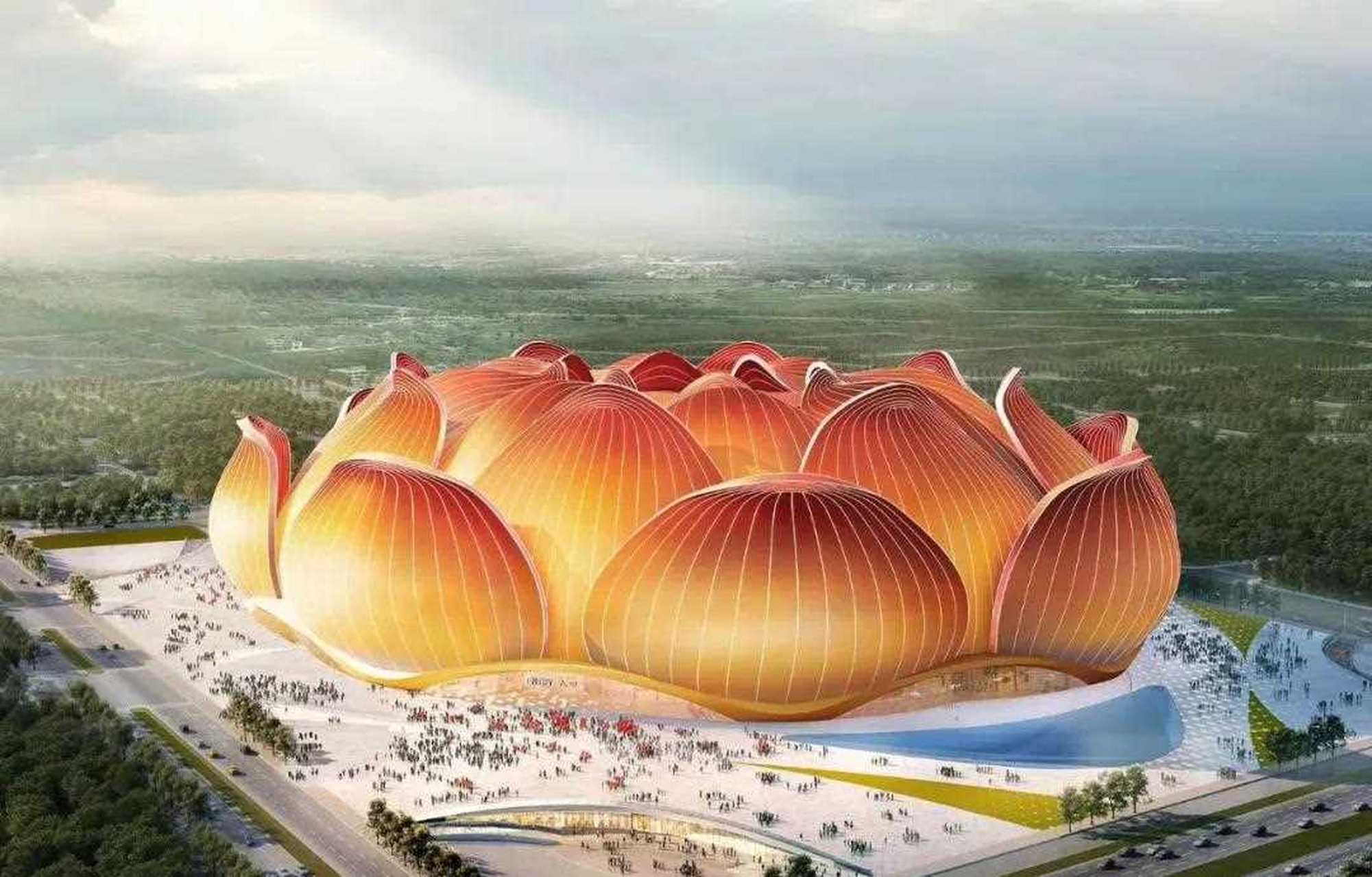 大家还没从恒大的"莲花"足球场(图1-3)缓过神来,这周又出重磅消息