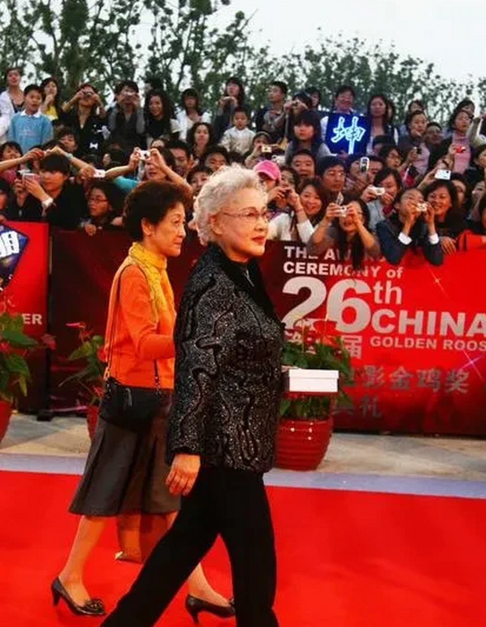 秦怡昔日罕见和女儿金斐姮同框走红毯!