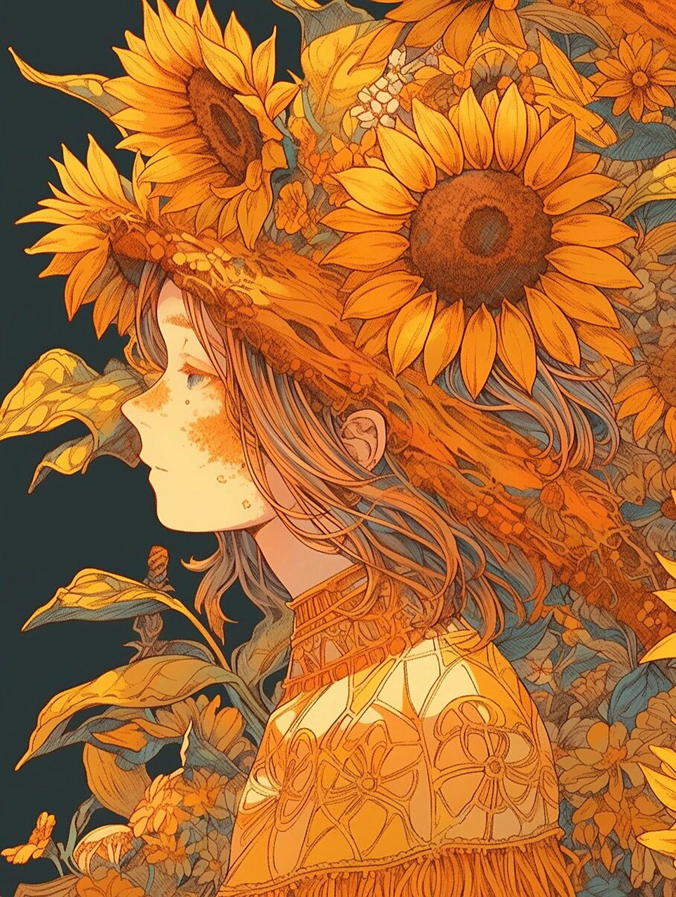 无论面对何种困难,向日葵女孩都勇往直前,展现出独特的魅力.