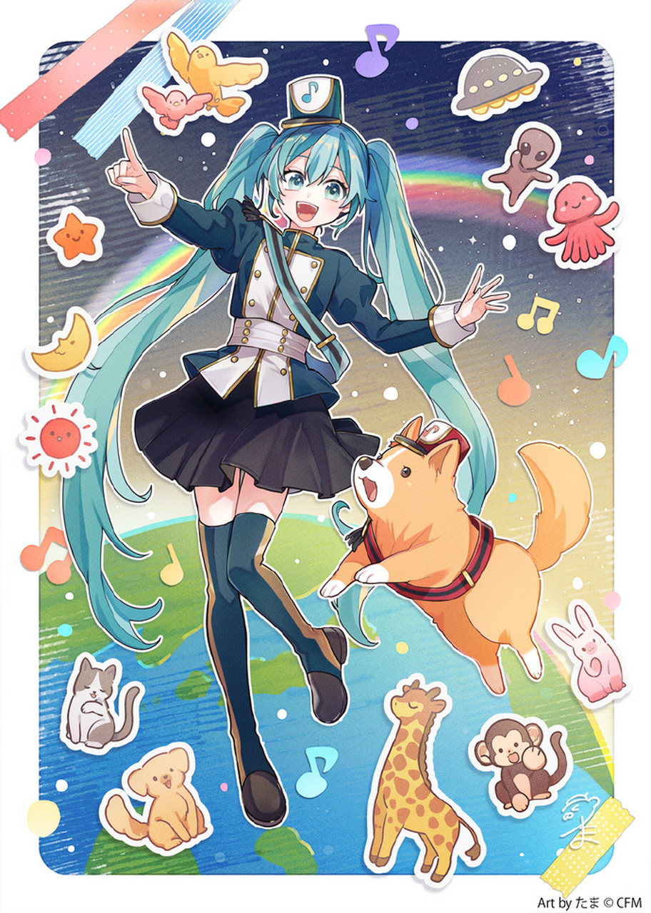 初音未来 16岁生日贺图 ( art by たま 676767)