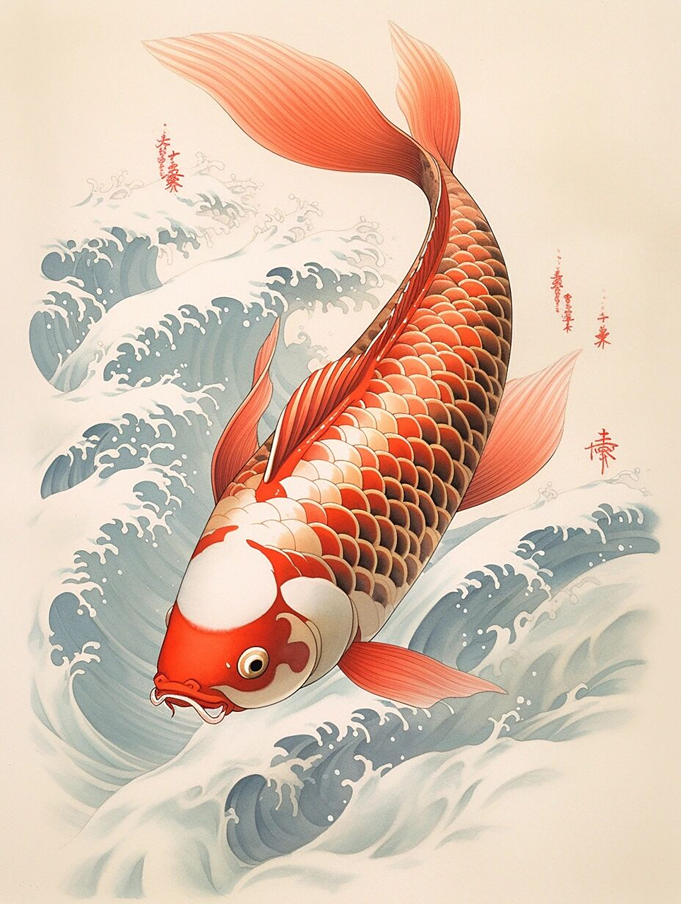 鲤鱼跃龙门-好运连连  |||鲤鱼跃龙门是一个古老的传说,用来比喻勠力