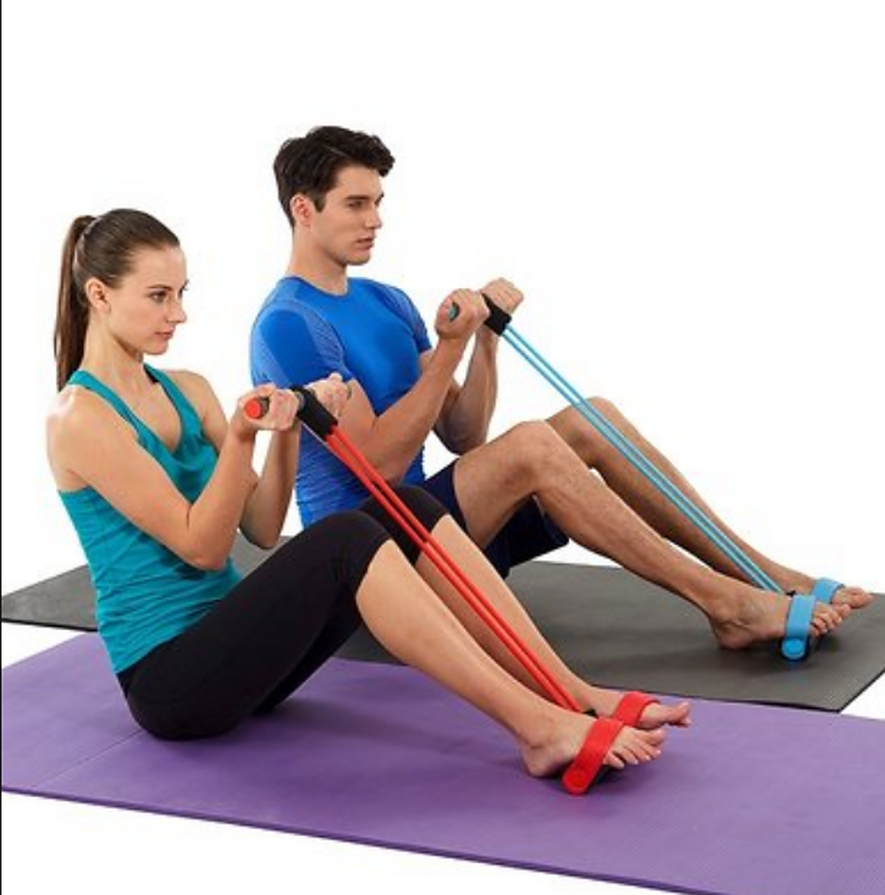 脚蹬拉力器是一种常见的健身器材,可以用于增强腿部肌肉力量和耐力