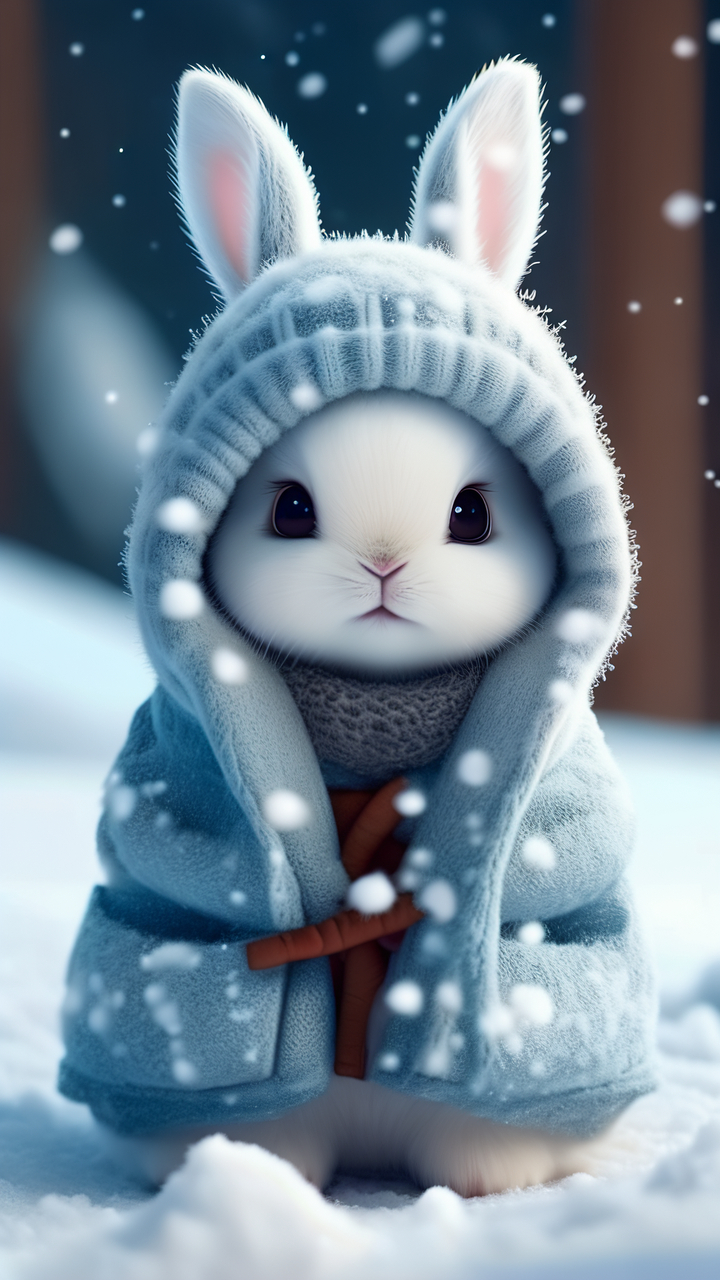 兔子是怎么过冬的图片