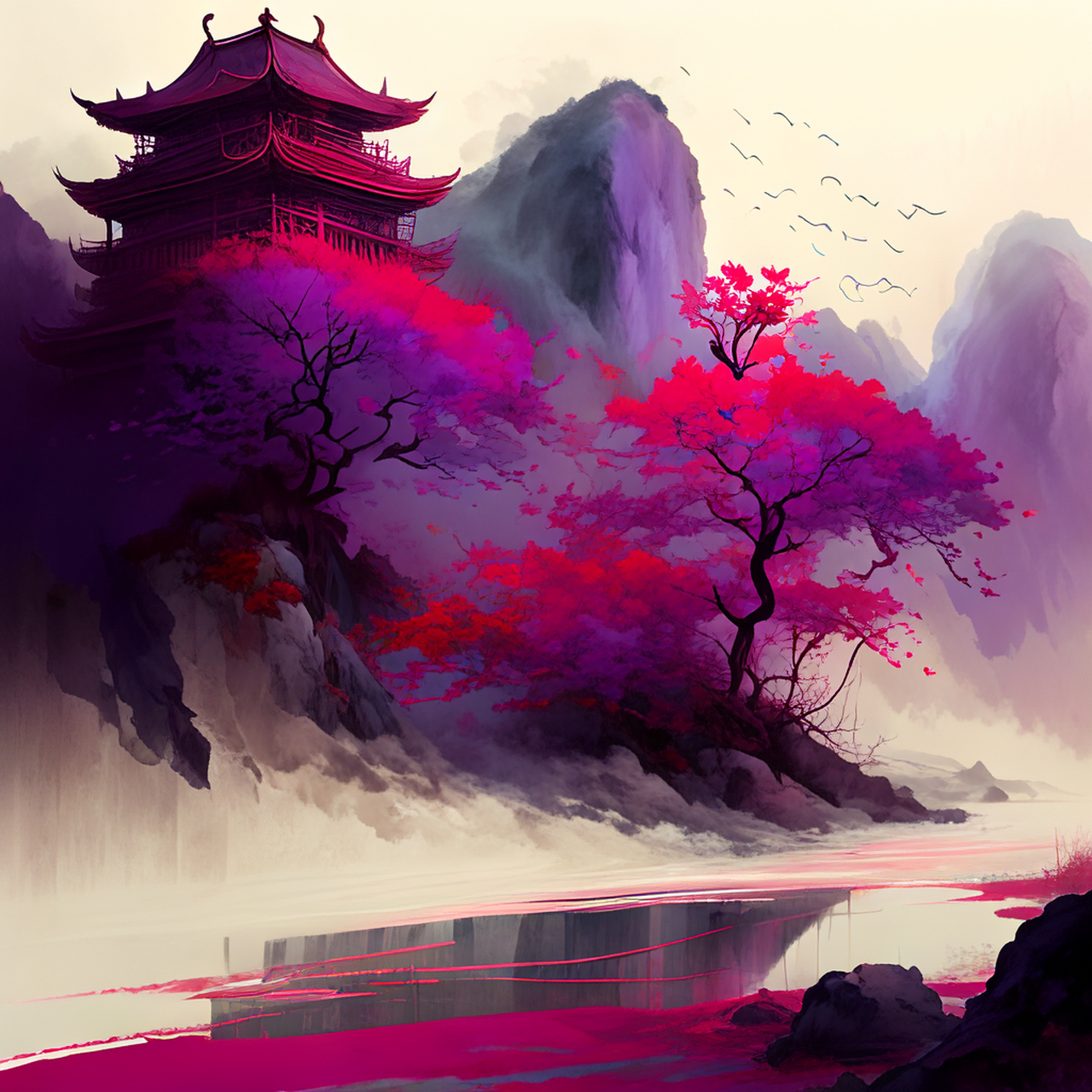 中国风,优美,淡雅#百度ai绘图黑科技