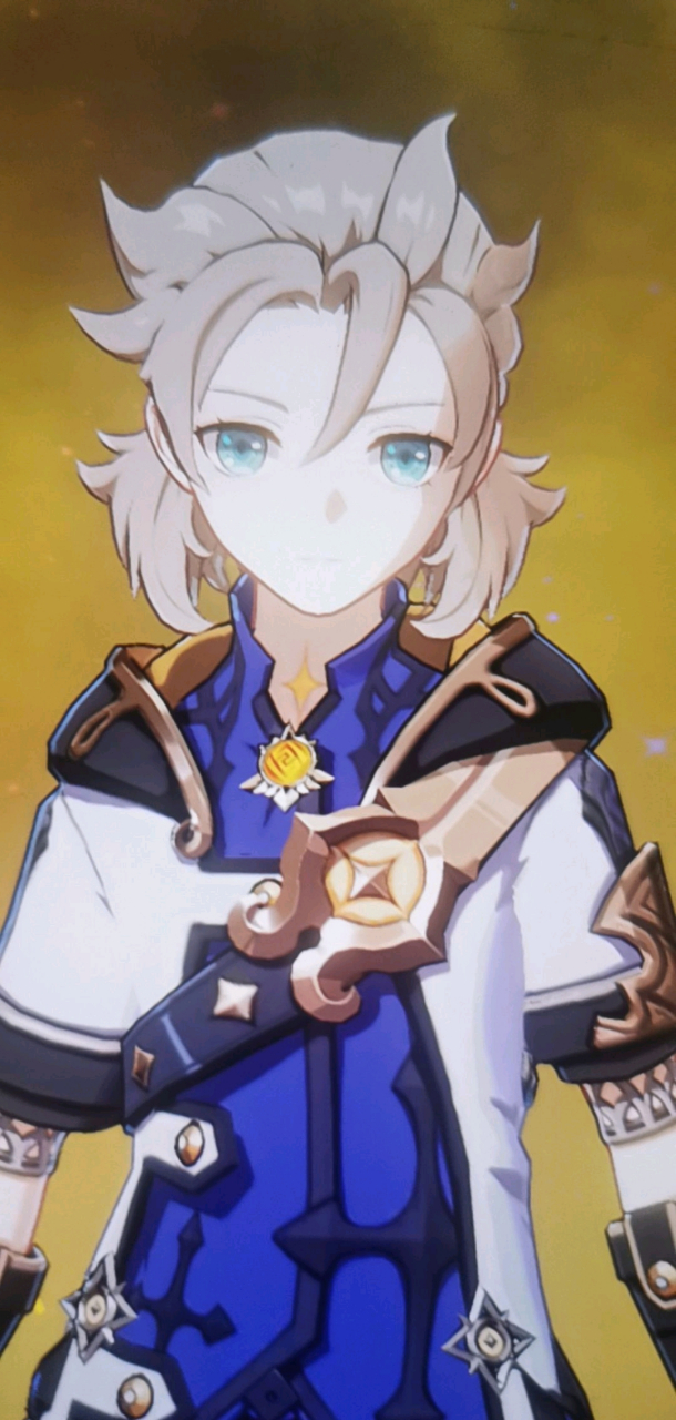 丢头发的阿贝多老师,建模其实很不错,但是和立绘比起来就一坨,不如