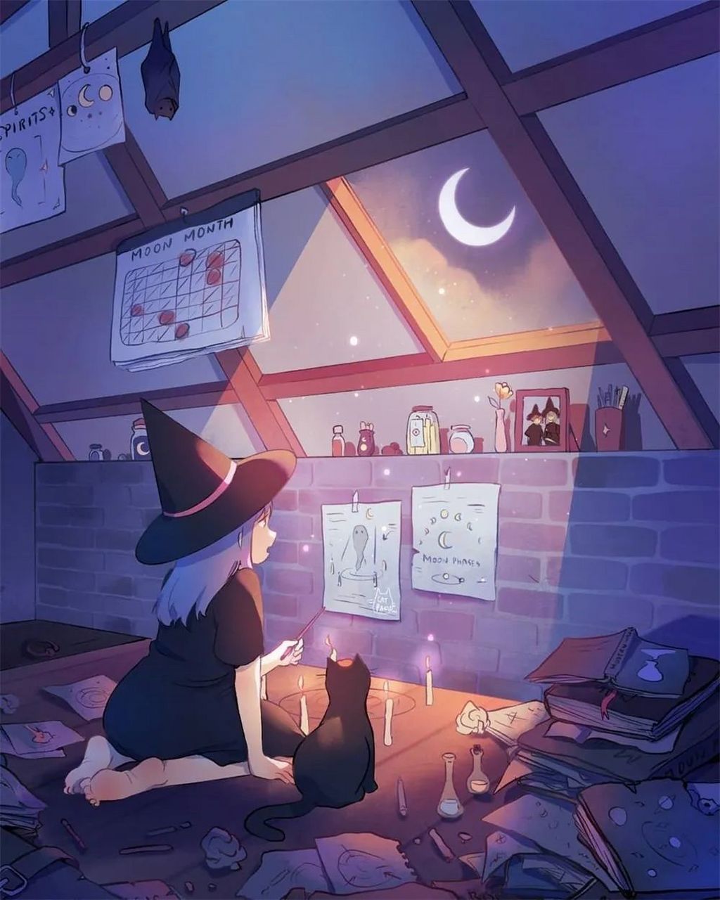 ins插画师: catpaku  梦幻清新的治愈系插画作品