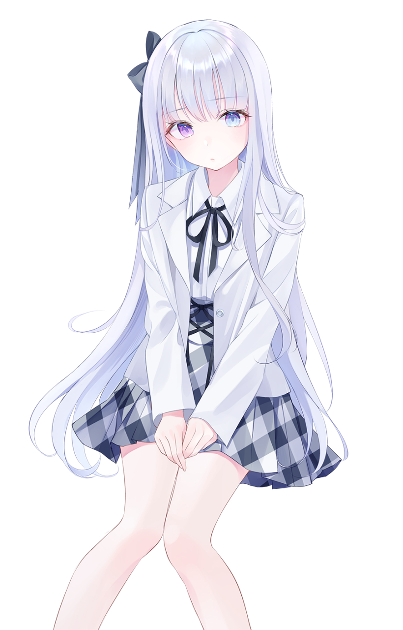 二次元女神# 异色瞳银发青春美少女. 作者:なび