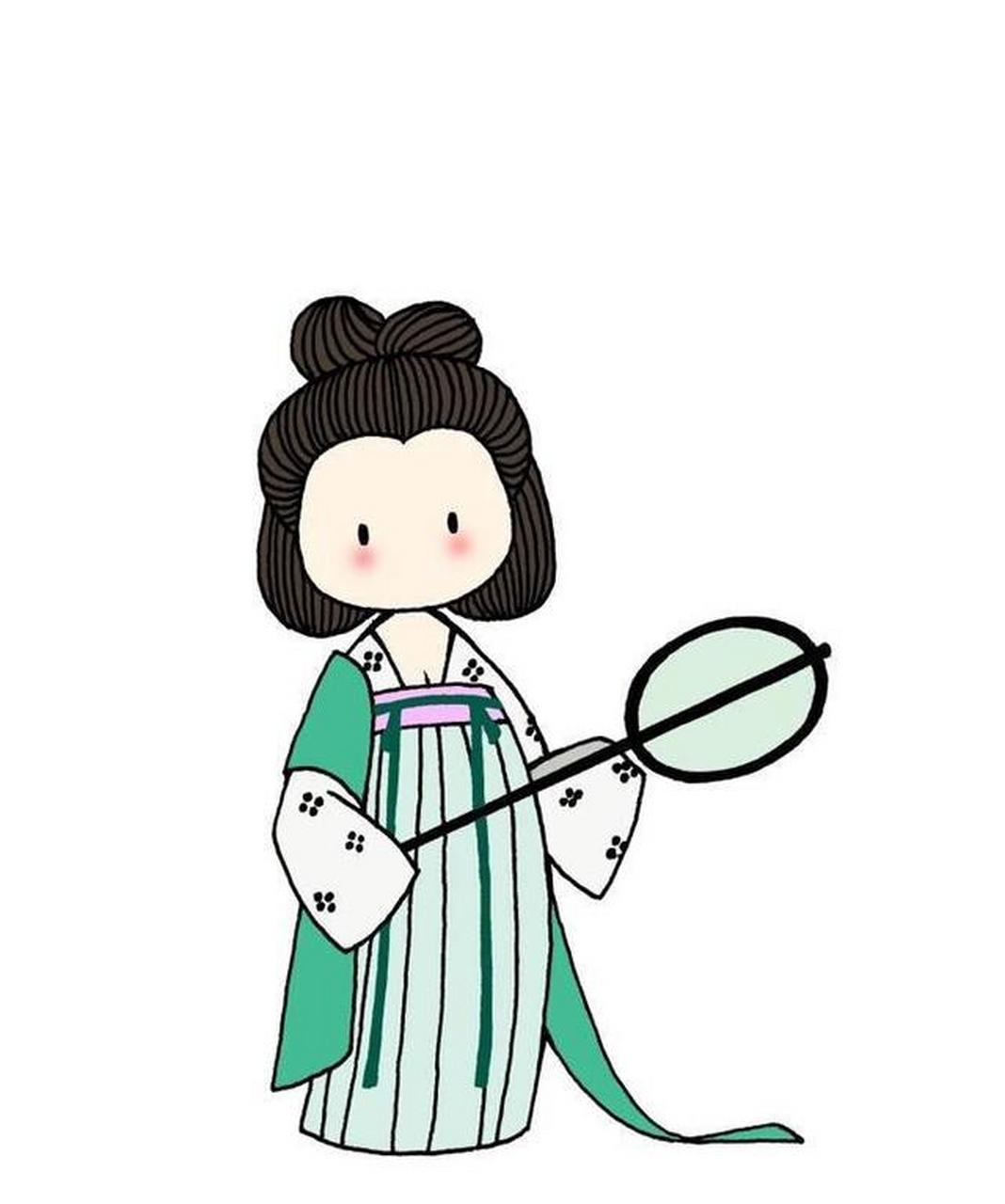 汉服插画分享# 仙袂乍飘,回风舞雪;荷衣欲动,环佩铿锵…… 汉服作为