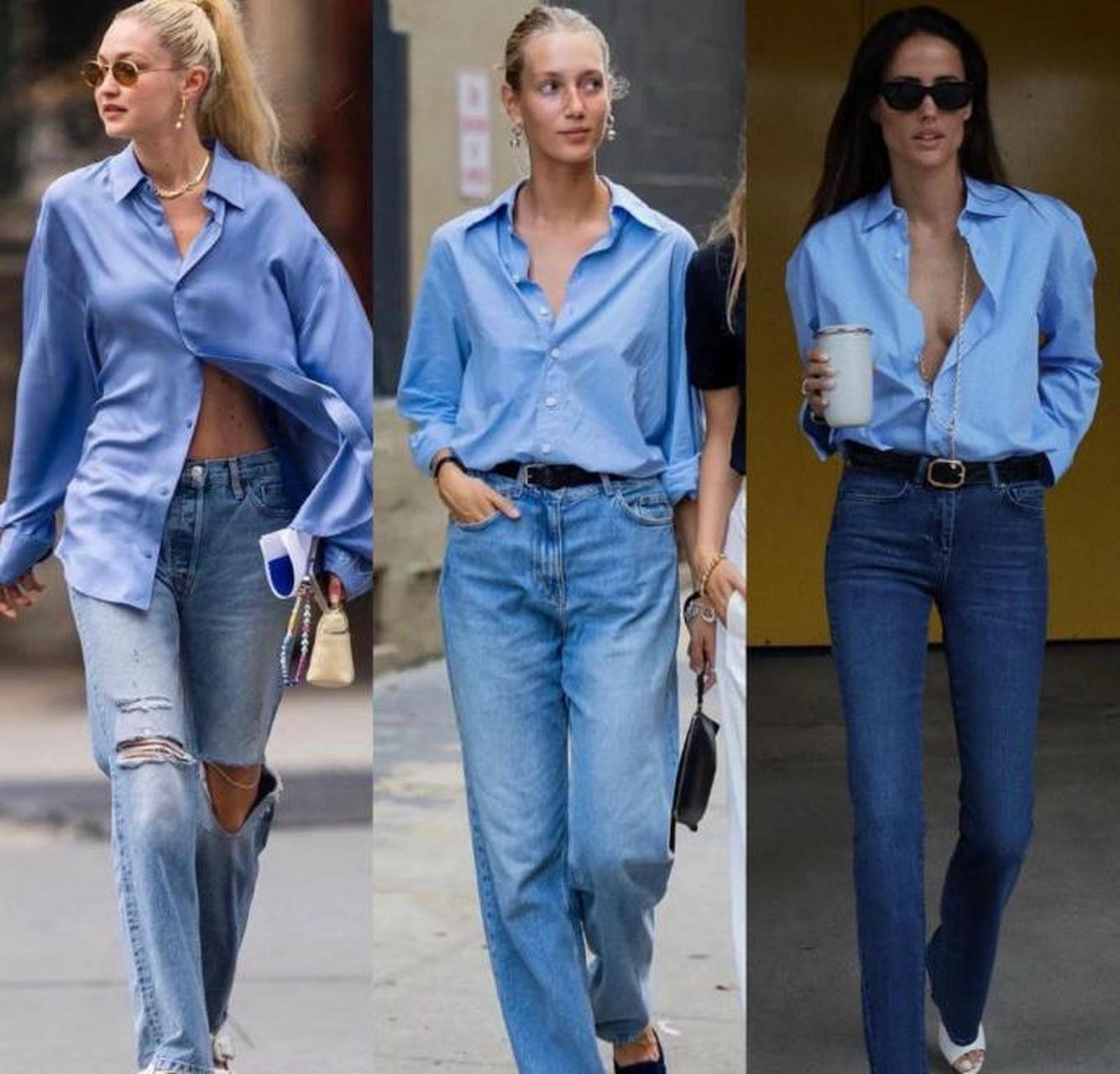 蓝色衬衫穿搭! 清爽色系,百搭好上手,清爽优雅,高级显气质!