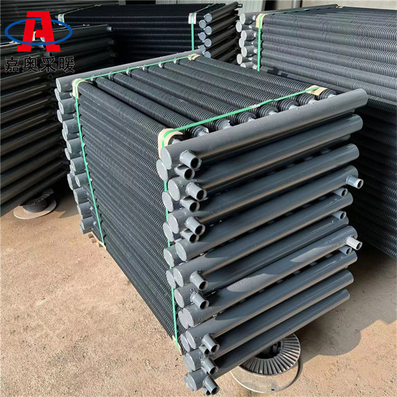蒸汽型高频焊翅片管式散热器 种植大棚翅片管散热器,翅片管换热器的优