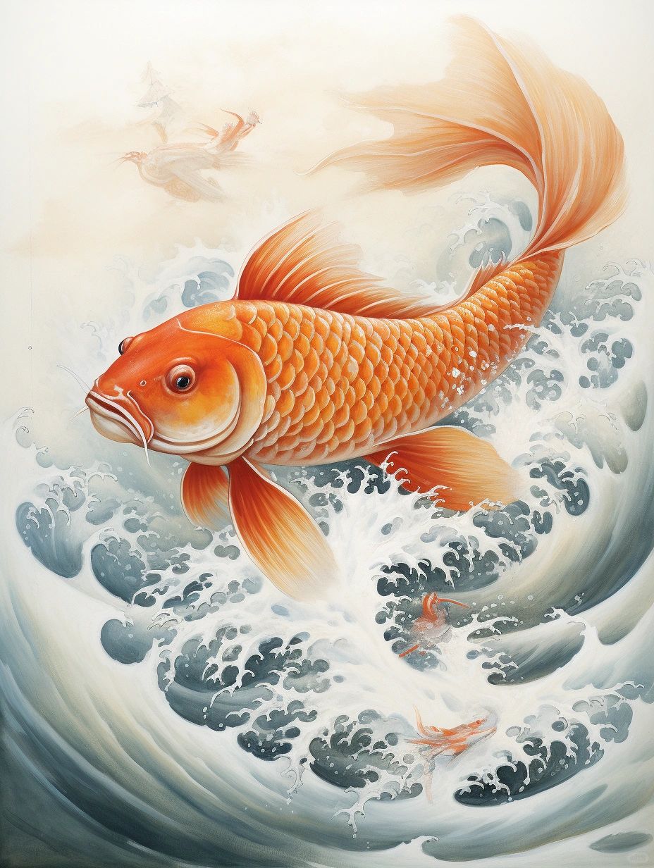 如如鱼得水～财源广进	 鲤鱼在中国文化中承载着丰富的象征意义,被视