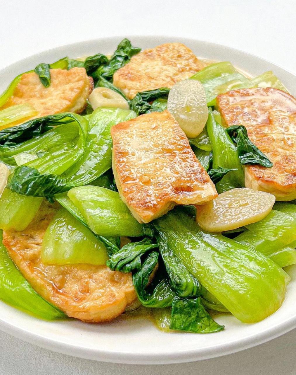 油菜炒豆腐|低脂低卡营养美味97超快手炒菜|||低脂低卡简单快手的