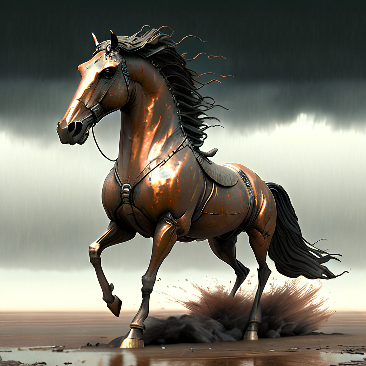 古风绘画,中国风,描绘古诗词,古典美.雨荒晋阙铜驼没,风撼昭陵铁马嘶.