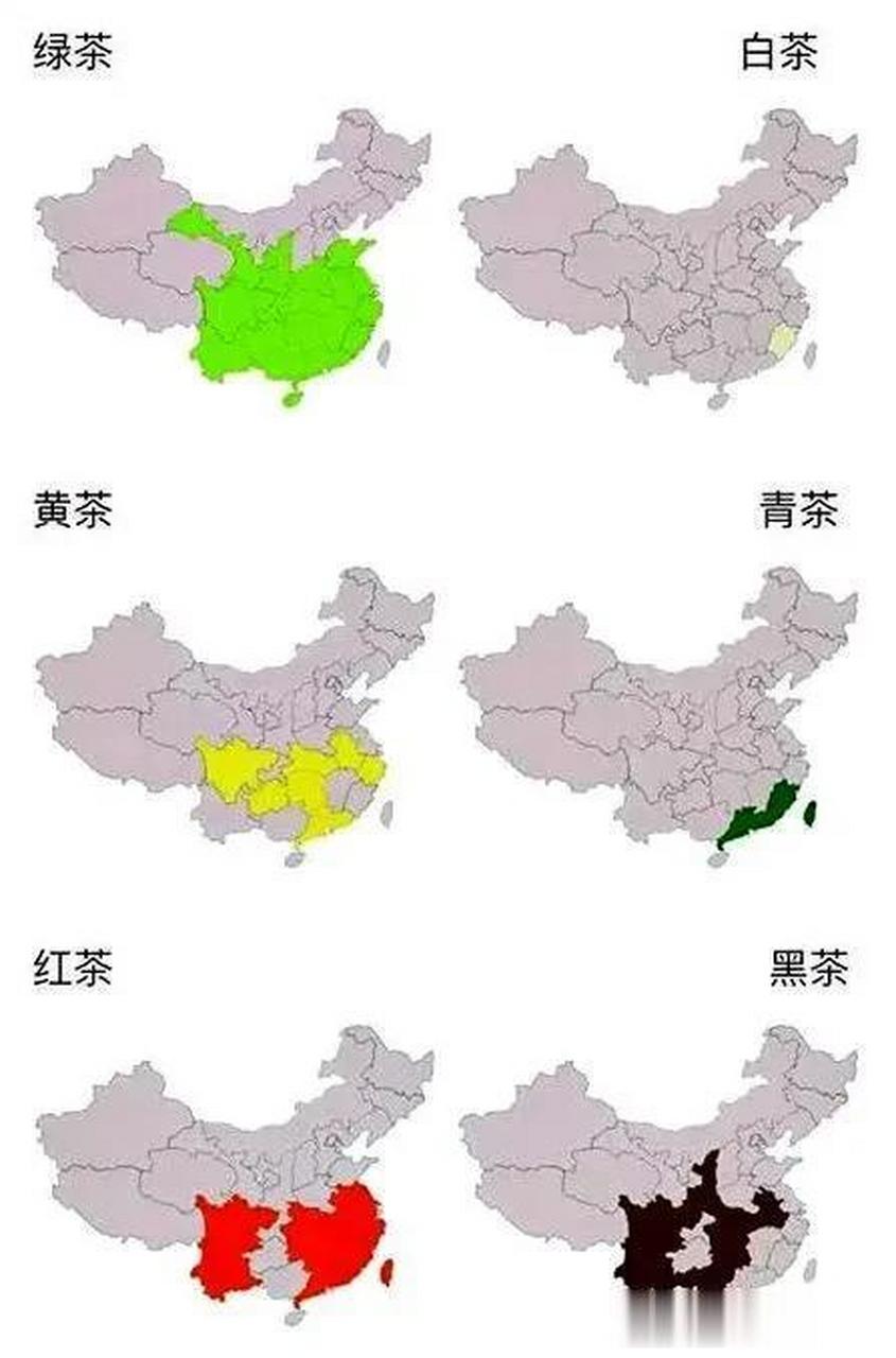 中国茶叶分布地图图片