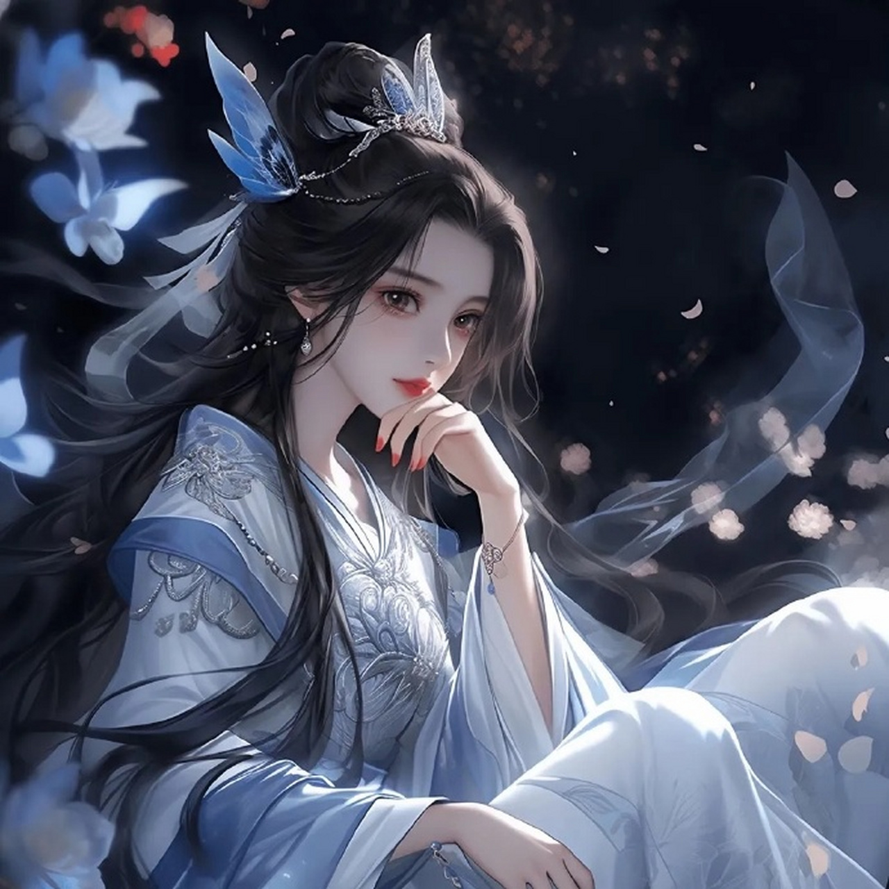 两组超有反差感的古风女生闺蜜头像 676767 #古风头像# #古风小