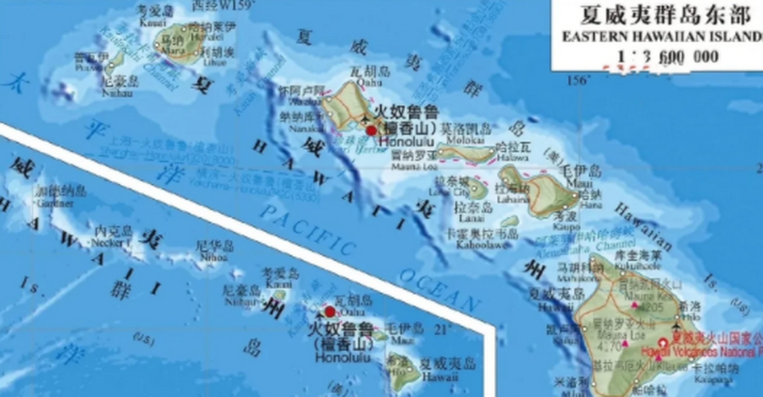 夏威夷群岛的地理位置太好了.