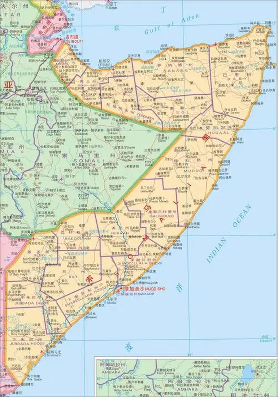 索马里拥有3200公里海岸线,还都濒临印度洋和亚丁湾,地理位置非常重要