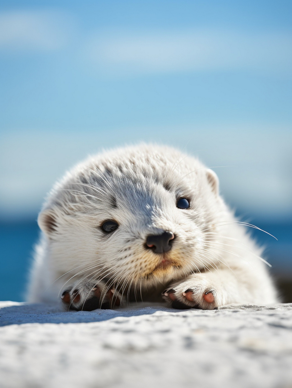 小水獭我啊! 小水獭可是悠哉的在度假呢.