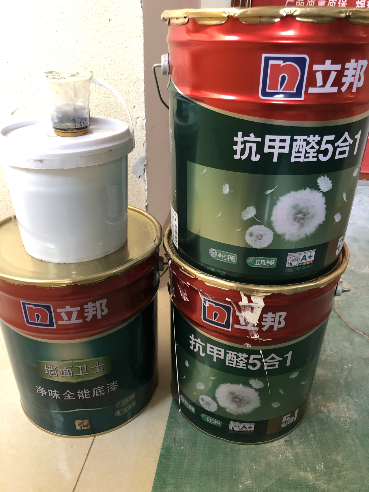 油漆完工 | 立邦乳胶漆选色 今天油漆正式完工地面真