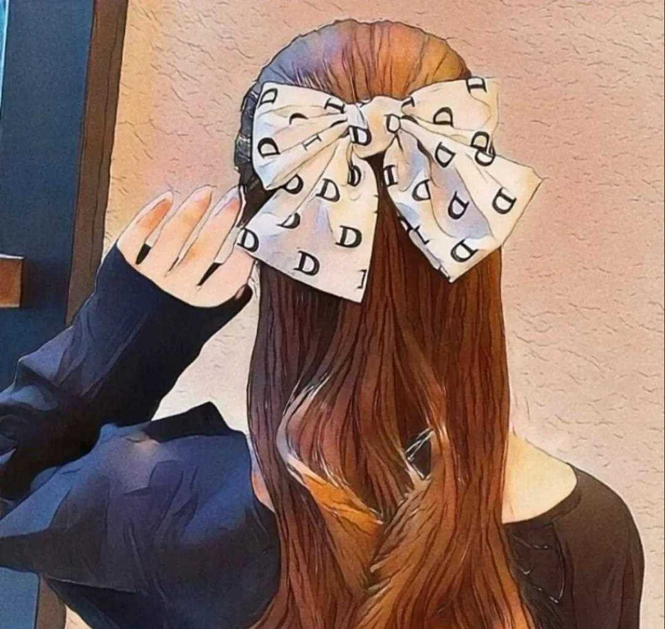 超美蝴蝶结女神背影