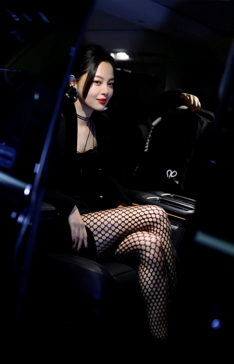 穿网袜的辛芷蕾杀伤力倍增