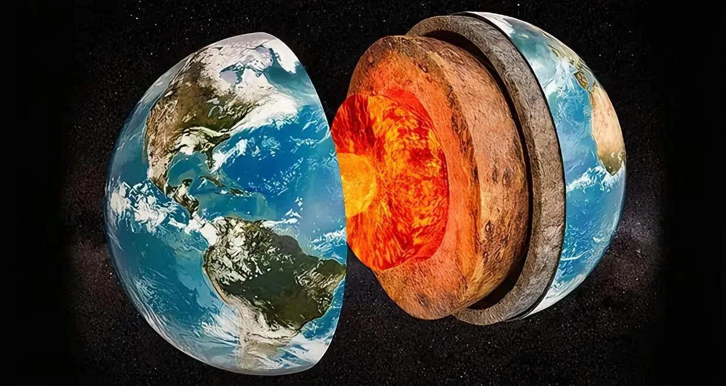 地球地幔的绝大部分由固体岩石组成,而不是岩浆.这种岩石的粘度在室温