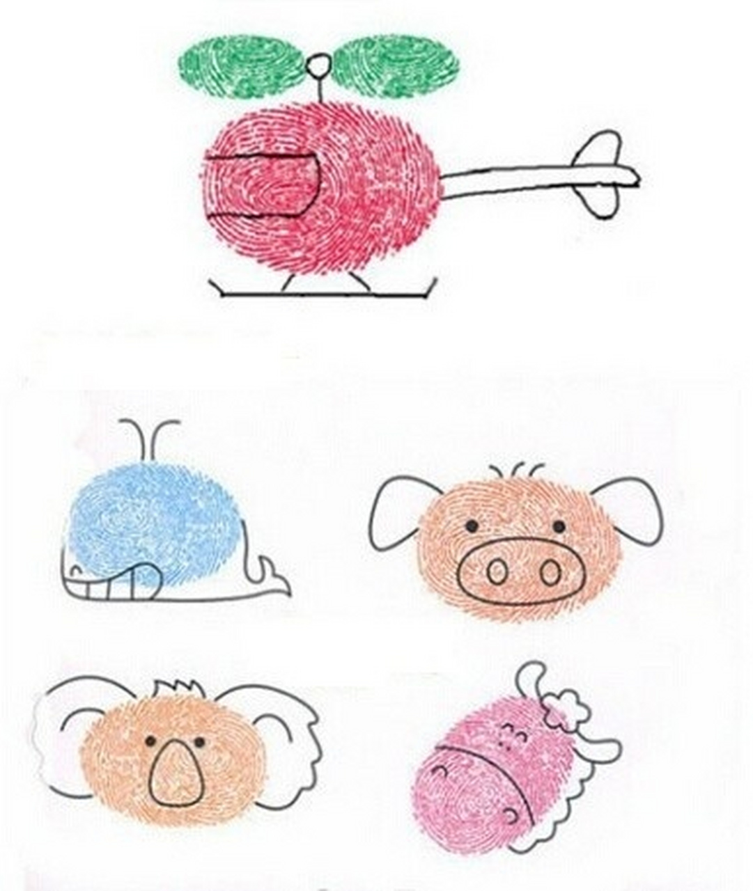 用手指作画,适合父母和孩子一起玩的亲子游戏,这样的手指作画真的是