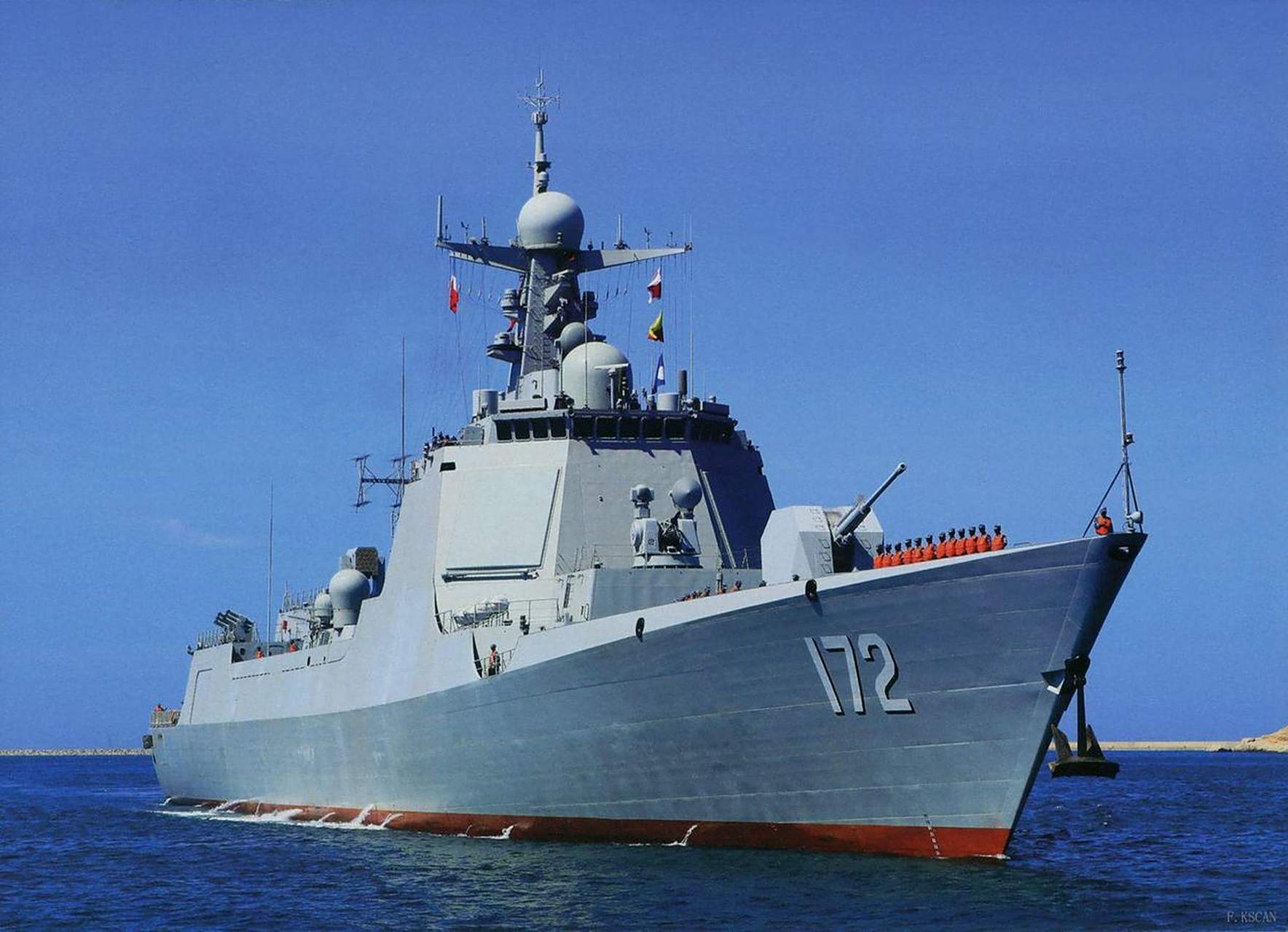 最近报道显示,中国海军在舰艇力量方面已经达到了全球领先的位置.