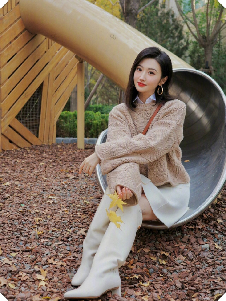 景甜同款长筒靴穿搭分享来啦!
