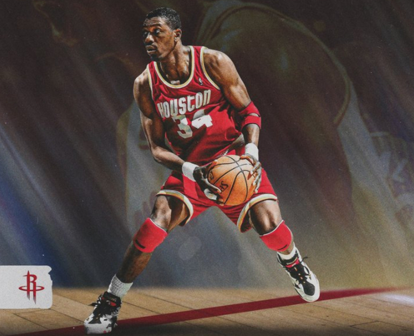 今天是休斯顿火箭队传奇巨星奥拉朱旺的生日,该队官方社交媒体晒图祝