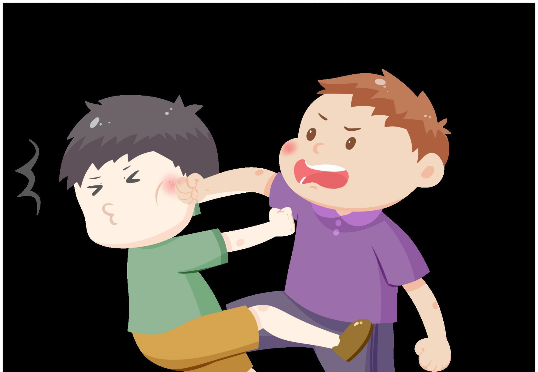 孩子因为年龄较小,口头表达能力较差,跟其他小朋友相处时会用动作来