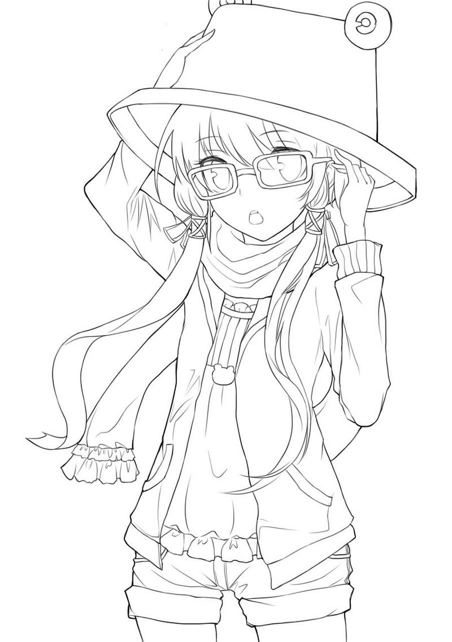 日系插画动漫人物线稿,临摹参考描线练习素材资料