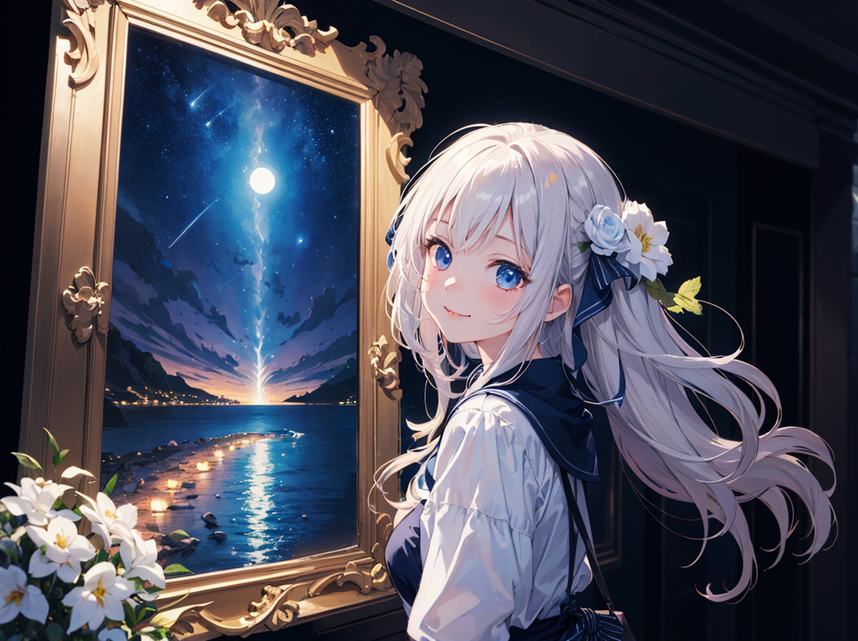 可爱白毛少女[期待]  #二次元#