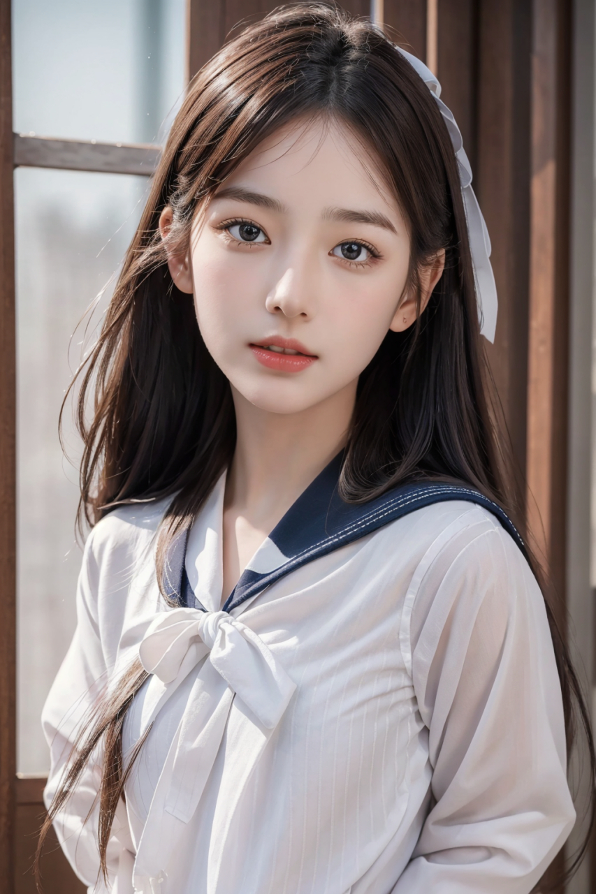 清纯美丽得校园女神,她宛如春日里的一抹嫩绿,散发着青春的清新气息.