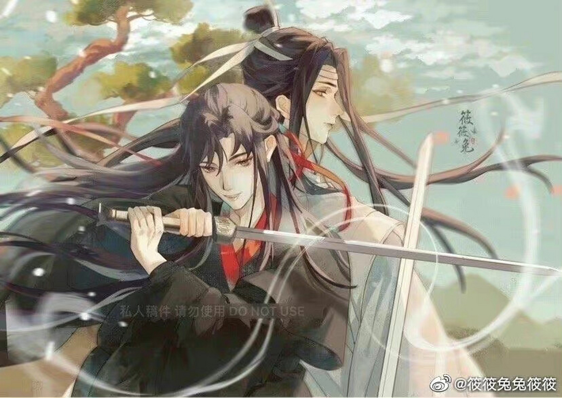 对不起,还有,谢谢你.——温情 绘师:魔道祖师 #古风壁纸