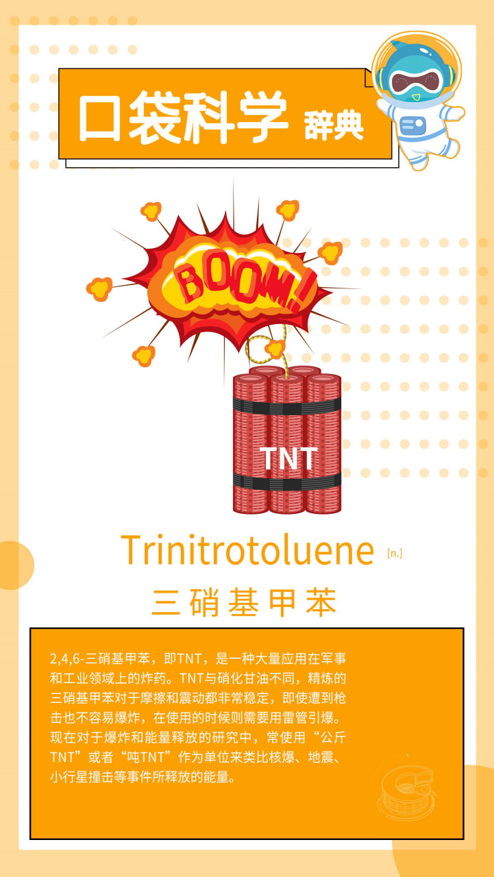 三硝基甲苯用英文怎么说?#北京科学中心# #口袋科学辞典