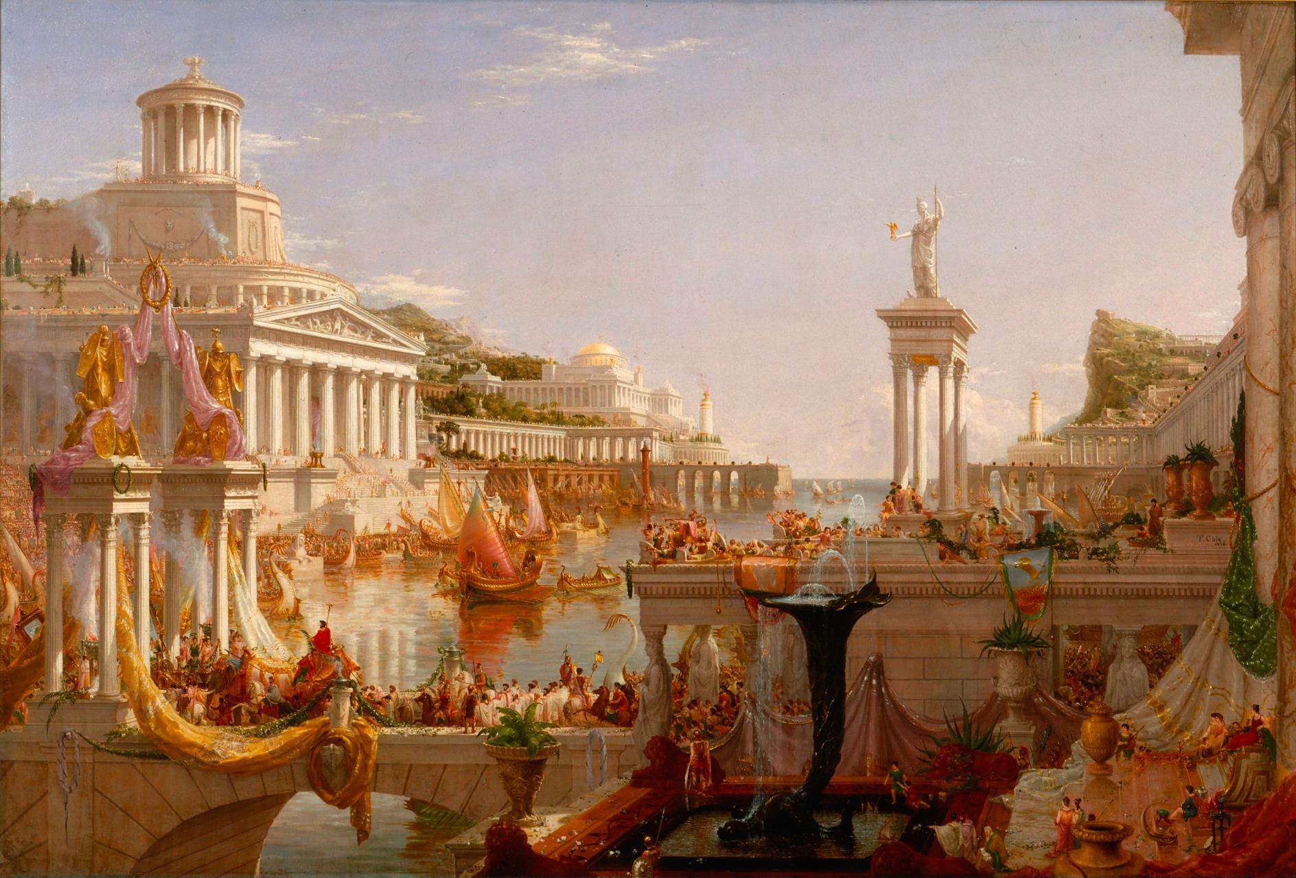 (the consummation of empire),是美国画家托马斯·科尔(thomas cole)