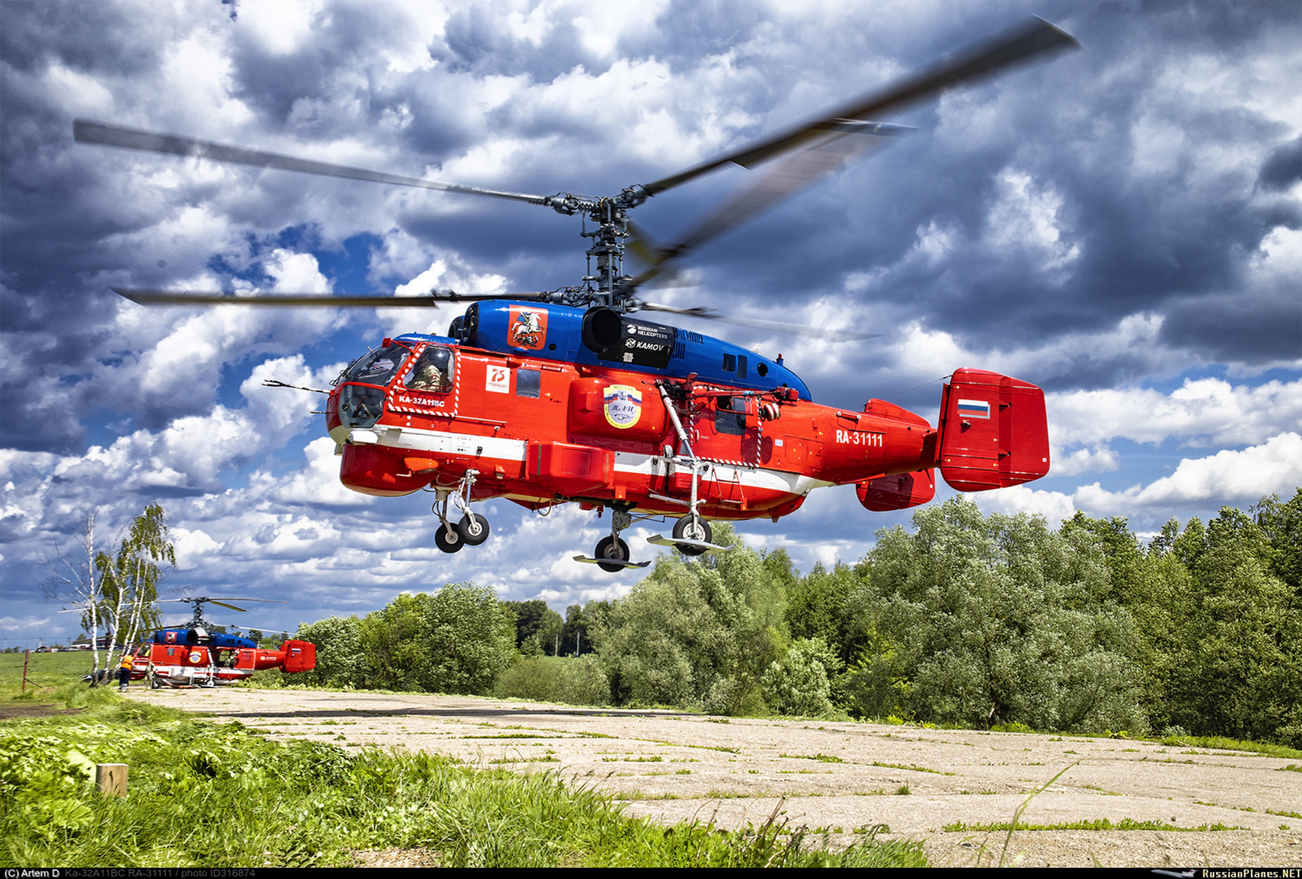 卡莫夫ka-32a11bc消防直升机,注册号为ra-31112(序列号为52332467