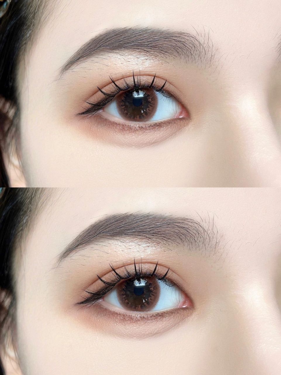 高级干净伪素颜眼妆 大家可以参考一下妆面的配色 橘棕色系的眼影77