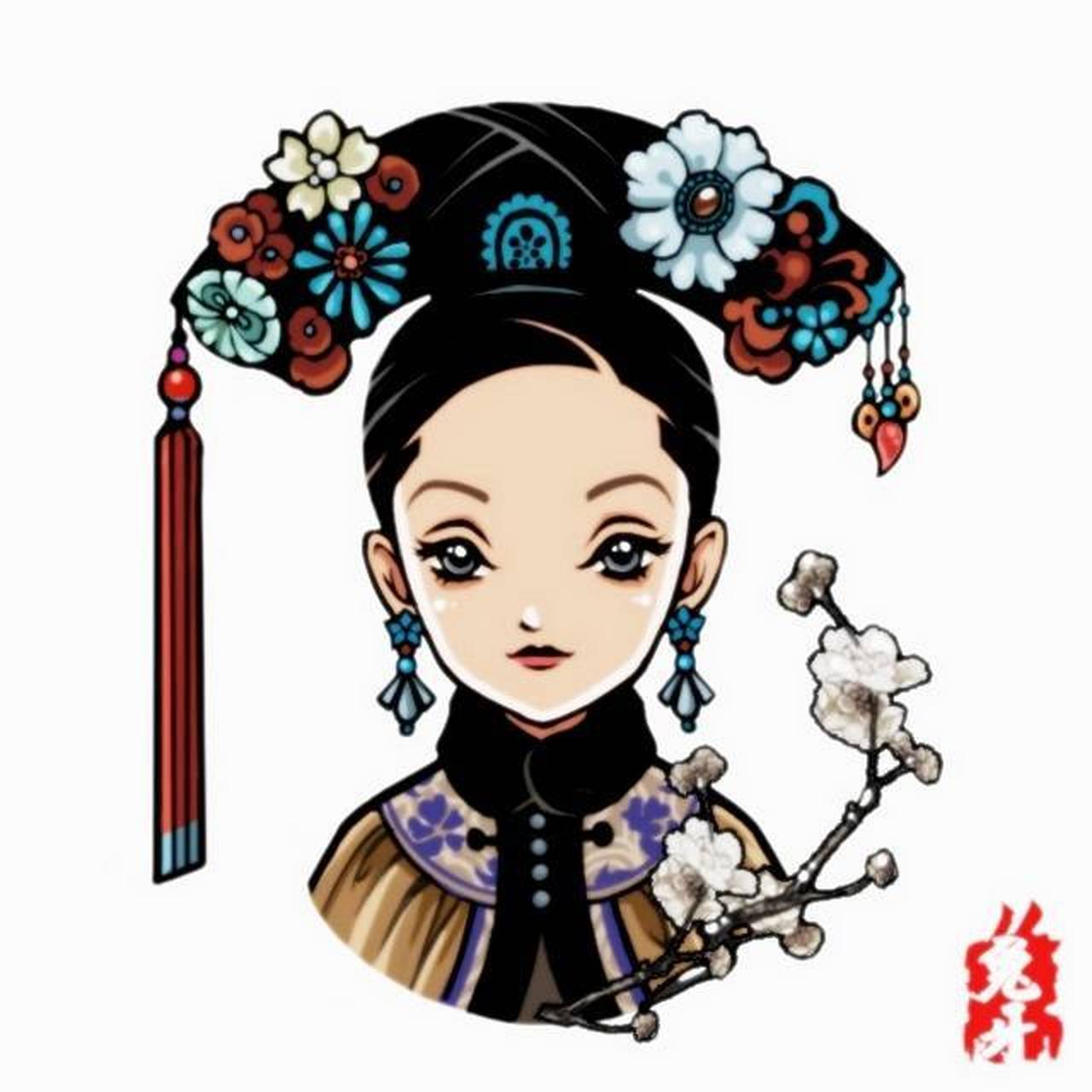 【古风素材鉴赏】一组如懿传q版古风人物插画.电视剧如懿传同人.