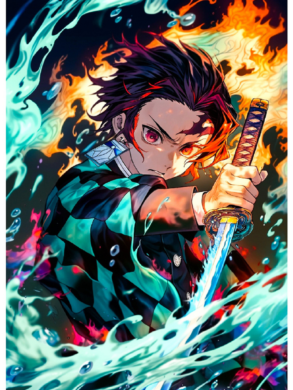 鬼灭之刃# 温柔又强大的炭治郎[心] 水之呼吸的温柔 火之神神乐的