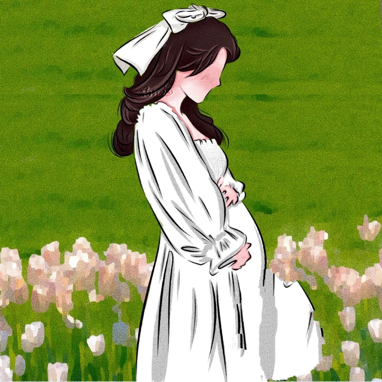 孕妈妈头像背景图|怀孕官宣 	"怀孕是人生魔法 会让少女变妈妈,让脆弱