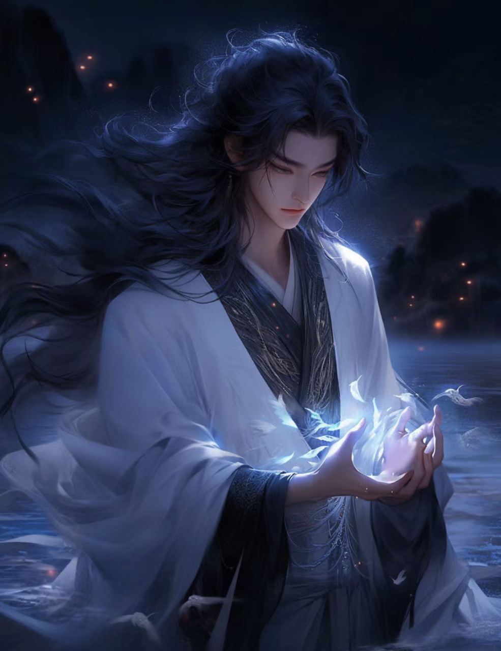 古风男子古韵柔情,#动漫头像#  清风拂过柔顺发, 眸光如水流转间.