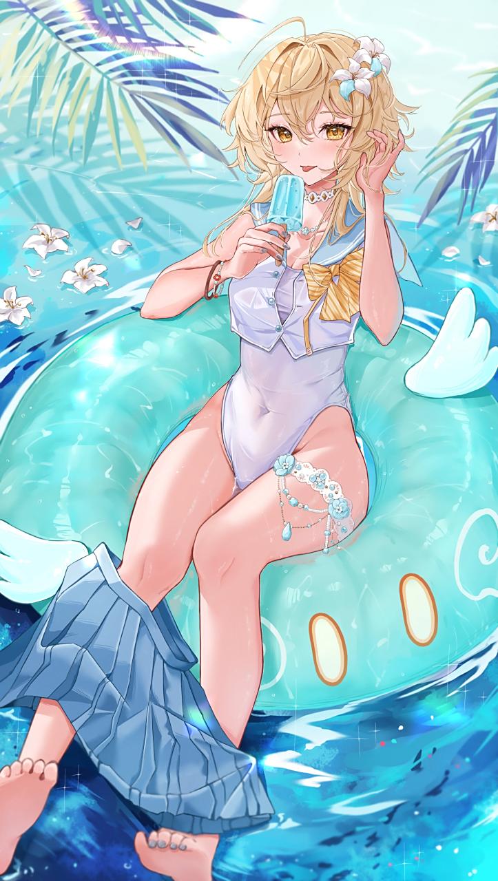 泳装荧妹 画师:みなうさ