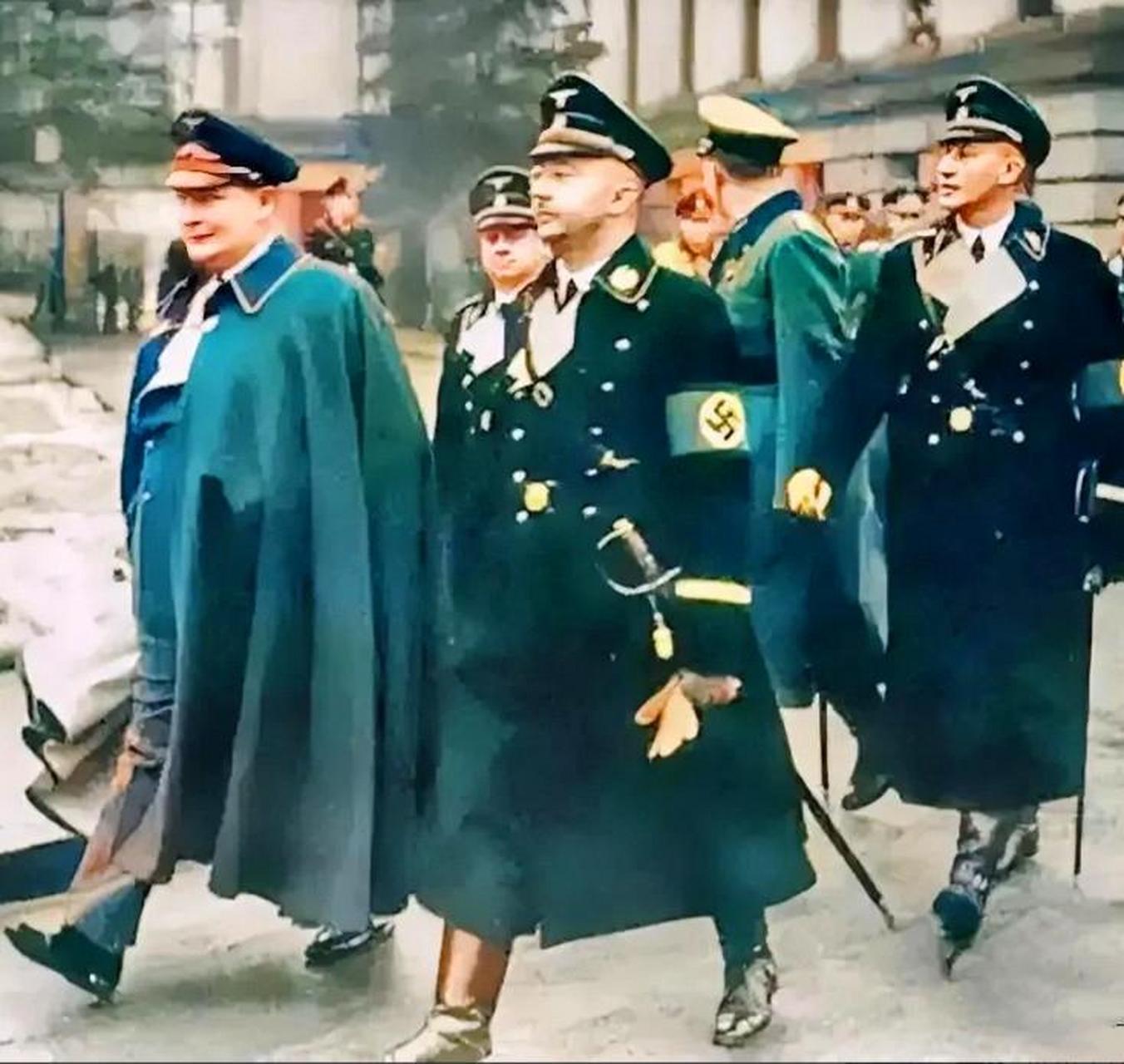 盖世太保的三位刽子手——戈林,希姆莱,海德里希,他们的身高差距并