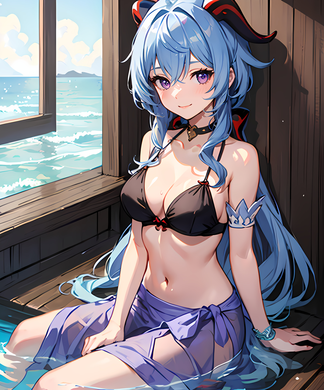 泳装的甘雨太哇塞了 #原神甘雨# #二次元美图#